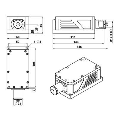 Comprimento de onda do laser DFB/DBR/VCSEL para detecção de gás, comunicação por fibra
