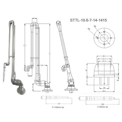 Braços articulados a laser de 10,6 mm de comprimento de onda para entrega de feixe